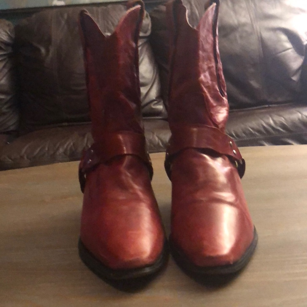 Laredo Red Western Heeled Boots.